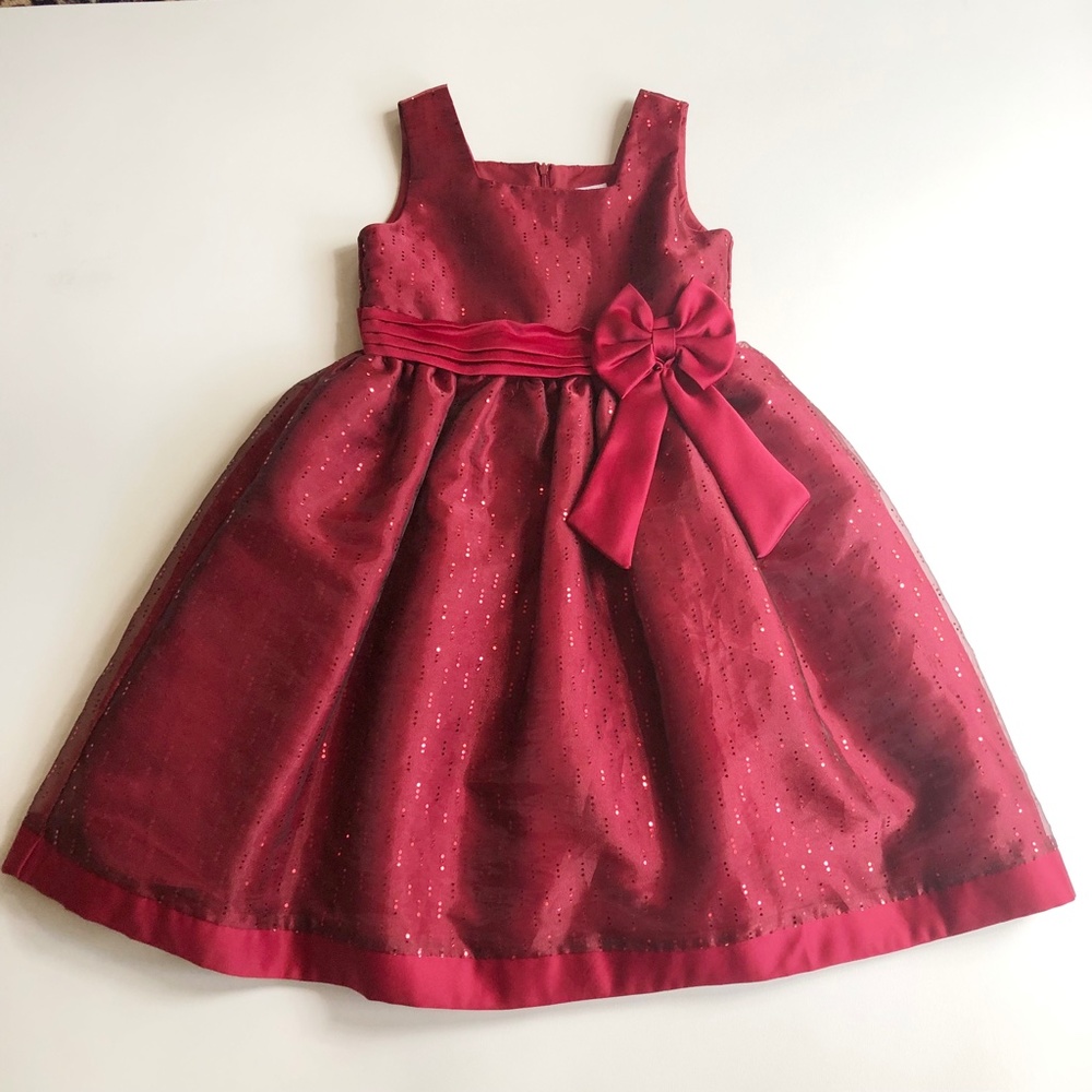 Jane Copeland Formal Holiday Red Satin Dress Sz 8